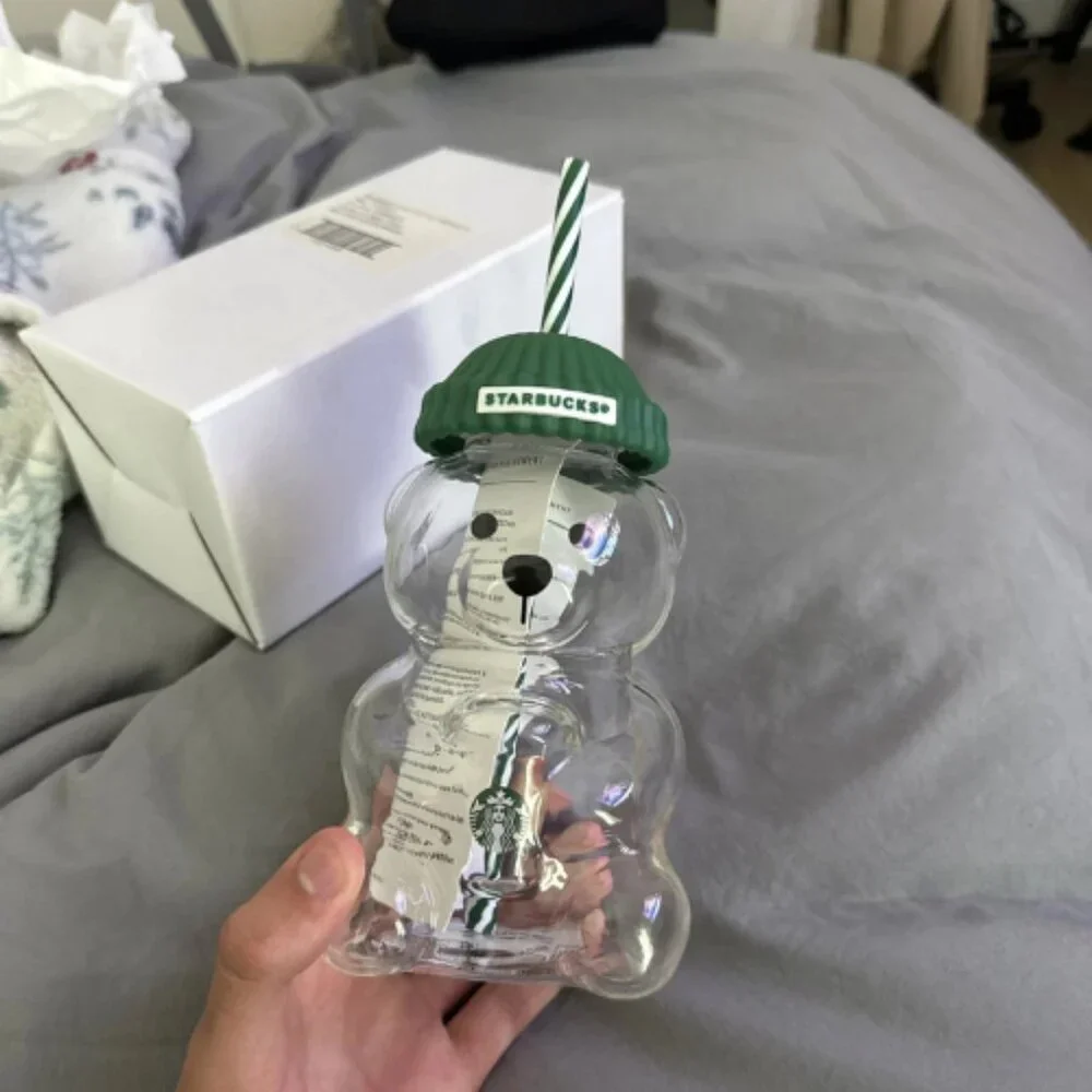 BRAND NEW Starbucks Bearista Bear Glass Cold Cup - Picture 2 of 3